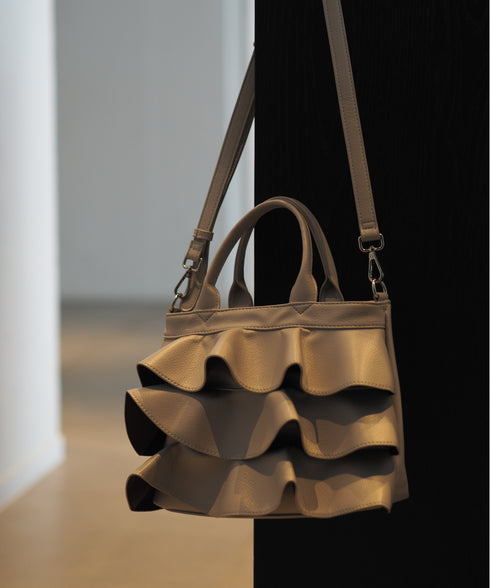 【雑誌掲載・ショップチャンネルOA商品】2WAYフリルハンドバッグ 12-1162